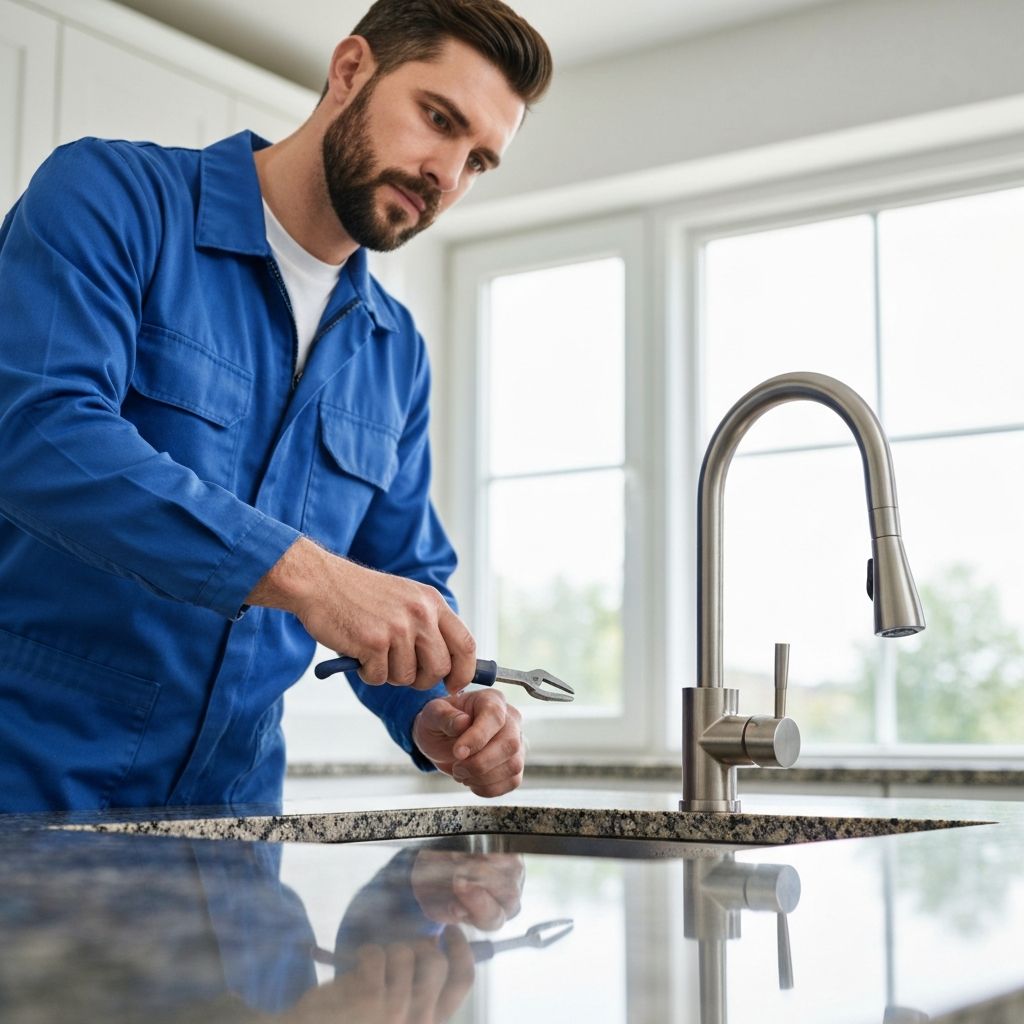 Professional plumber performing quality installation work